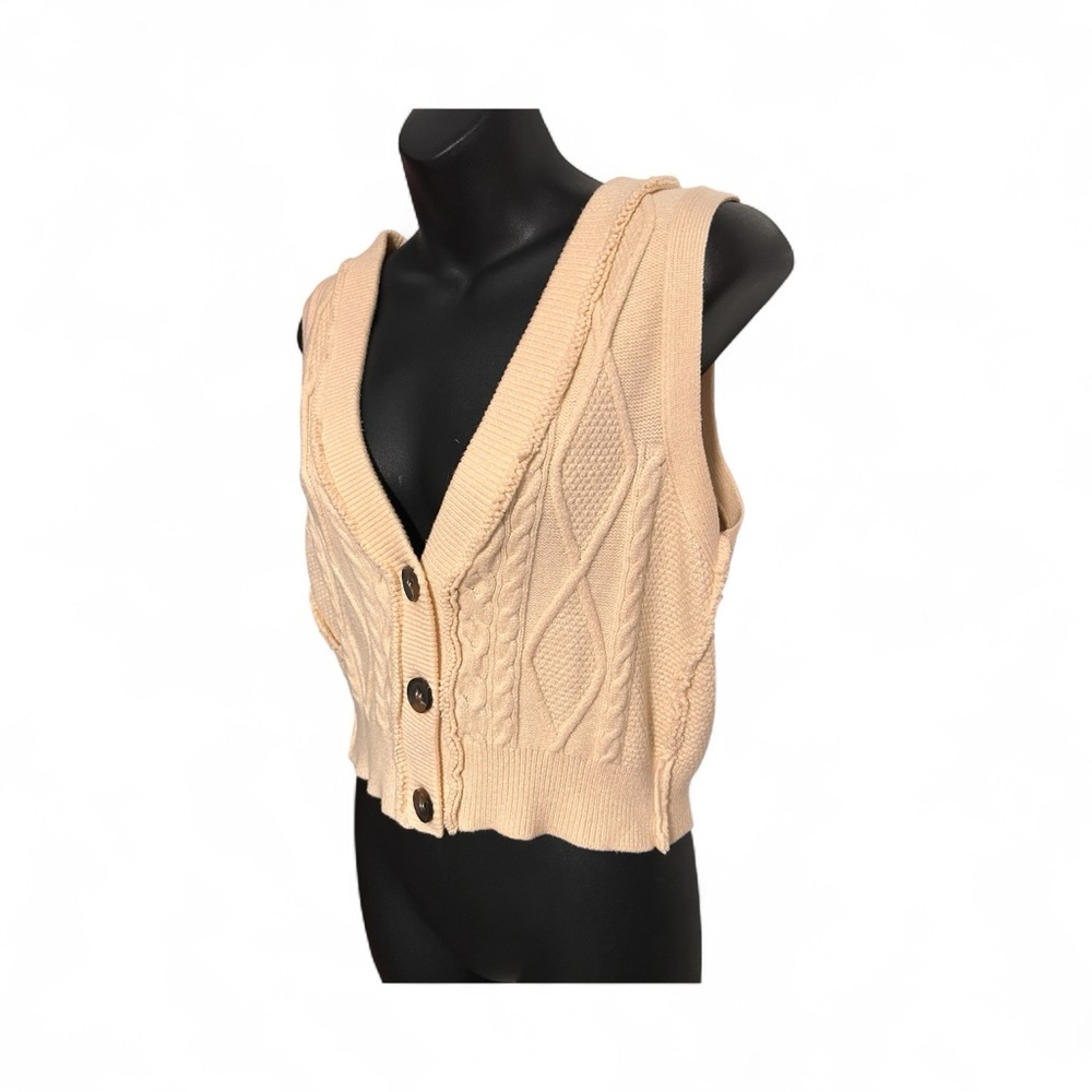 Free people denson cable knit vest size large - Picture 5 of 10